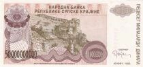 Croacia 50 000 000 000 Dinara - Armoiries - Forteresse de Knin  - 1993 - S&eacute;rie A
