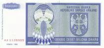 Croatia 10 000 000 Dinara - Coat of arms - Artistic motif - 1993 - AA series