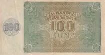 Croatia 100 Kuna - Blue-grey, Coat of Arms - 1941 - Serial F - XF - P.2