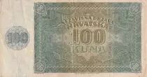 Croatia 100 Kuna - Blue-grey, Coat of Arms - 1941 - Serial H - VF - P.2