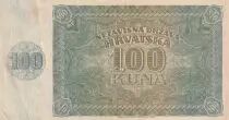 Croatia 100 Kuna - Blue-grey, Coat of Arms - 1941 - Serial K - VF+ - P.2