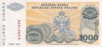 Croatia 1000 Dinara - Arms - 1994 - P.R30