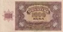 Croatia 1000 Kuna - Young girl - Mountains - 1941 - Serial G