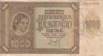 Croatia 1000 Kuna - Young girl - Mountains - 26-05-1941 - Serial U