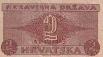 Croatia 2 Kune - Brown - 1942 - Serial AI - P.8b