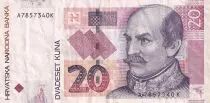 Croatia 20 Kuna - Josip Jelacic - 2001 - P.39a