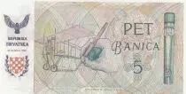 Croatia 5 banica - Proposal and propagande note - 1990 - Serial HR