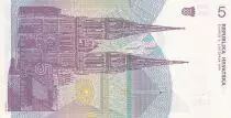 Croatia 5 Dinara - R. Boskovic - Cathedral of Zagreb - 1991 - P.17
