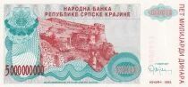 Croatie 5 000 000 000 Dinara - Armoiries - Forteresse de Knin  - 1993 - Série A