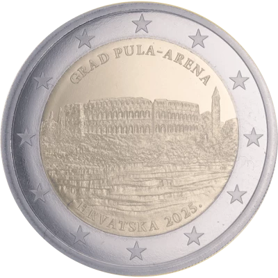 Croatie Ar�ne de Pula - 2 Euros Comm�mo. BE 2025
