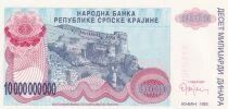 Croazia 10 000 000 000 Dinara - Coat of arms - fortress of knin - 1993 - A serie