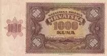 Croazia 1000 Kuna - young girl - mountains - 1941 - Serial Z - VF+ to XF - P.4