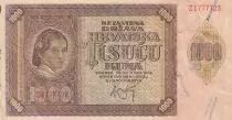 Croazia 1000 Kuna - young girl - mountains - 1941 - Serial Z - VF+ to XF - P.4