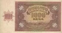 Croazia 1000 Kuna - Young girl - Mountains - 26-05-1941 - Serial C