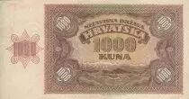 Croazia 1000 Kuna - Young girl - Mountains - 26-05-1941 - Serial P