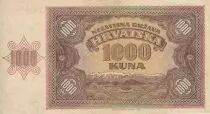 Croazia 1000 Kuna - Young girl - Mountains - 26-05-1941 - Serial U