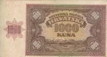Croazia 1000 Kuna - Young girl - Mountains - 26-05-1941 - Serial W