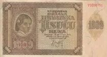 Croazia 1000 Kuna - Young girl - Mountains - 26-05-1941 - Serial Y