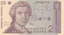 Croazia 25 Dinara - R. Boskovic - 1991 - P.20