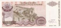Croazia 50 000 000 000 Dinara - Armoiries - Forteresse de Knin  - 1993 - S&eacute;rie A