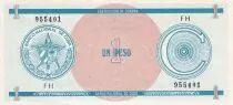 Cuba 1 Peso - Arms - 1987 - Serial FH - P.FX11