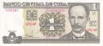 Cuba 1 Peso - J. Marti - F. Castro - 2017 - Serial GN-48 - P.NEW
