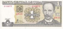 Cuba 1 Peso - J. Marti - F. Castro 1959 - 2007 - NEUF - P.121