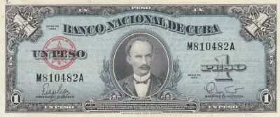 Cuba 1 Peso - Jos� Mart� - 1960 - M8 Series
