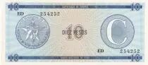 Cuba 10 Pesos - Arms - 1985 - Serial ED - P.FX22
