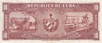 Cuba 10 Pesos - Carlos M. De Cespedes -  Cows - 1956 - VF+ - P.88b