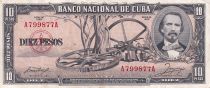 Cuba 10 Pesos - Carlos M. De Cespedes -  Vaches - 1956 - TTB+ - P.88b