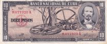 Cuba 10 Pesos - Carlos M. De Cespedes - 1960 - VF+ - 88c