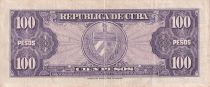 Cuba 100 Pesos - F. Aguilera -  Coat of arms - 1958 - VF - P.82a