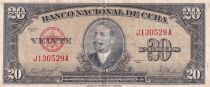Cuba 20 Pesos - Antonio Maceo - 1958 - TTB - P.80b