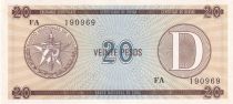 Cuba 20 Pesos - Armoiries - 1985 - Série FA - P.FX36