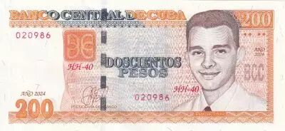 Cuba 200 Pesos Portrait of Frank Pa�s - 2024