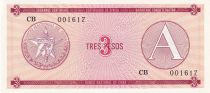 Cuba 3 Pesos - Armoiries - 1985 - Série CB - P.FX2