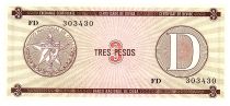 Cuba 3 Pesos - Armoiries - 1985 - Série FD - P.FX33