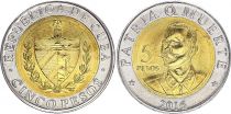 Cuba 5 Pesos  - 2016 - Antonio Maceo bimétal