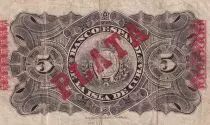 Cuba 5 Pesos - Woman, boats - 1896 - P.48b