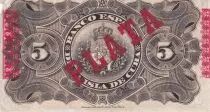 Cuba 5 Pesos - Woman, boats - 1896 - P.48b