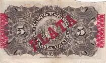 Cuba 5 Pesos - Woman, boats - 1896 - P.48b