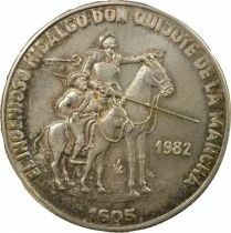 Cuba 5 Pesos Argent, Don Quijote - 1982 La Havane