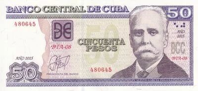 Cuba 50 Pesos - Calixto Garc�a I�iguez - 2025