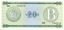 Cuba FX.9 20 Pesos, Série B - Real Fuerza