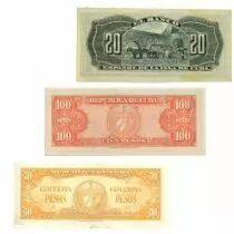 Cuba LOT 3 Billets CUBA avant Castro (1897-1959)
