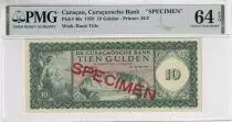 Curaçao 10 Gulden - Woman seated, harbor - 1958 - Specimen - PMG 64 EPQ - P.46s