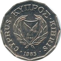 Cyprus 1/2 Cent Cyclamen