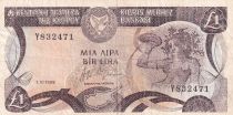 Cyprus 1 Pound - Nymph Acme - 1988 - Serial Y - P.53a
