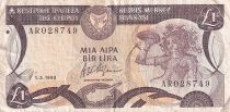 Cyprus 1 Pound - Woman - Monument - 1993 - P.53c